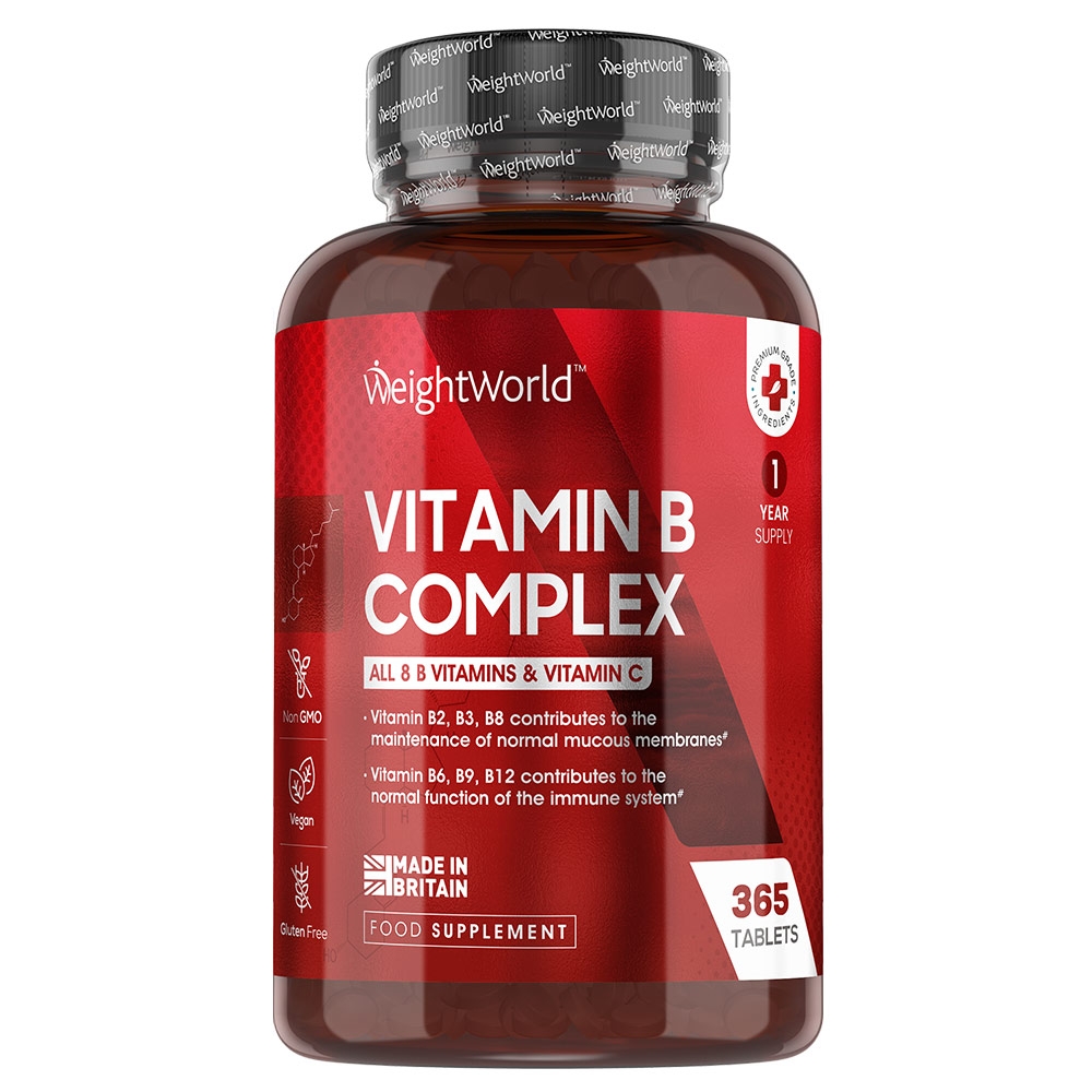 Køb B-vitamin Complex, 365 Tabletter L Tilskud Med 8 B-vitaminer L ...