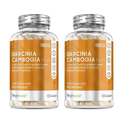 Garcinia Cambogia Plus - Naturligt Vægt, Appetit og Wellness Kosttilskud - 240 Kapsler - 2 Pakker