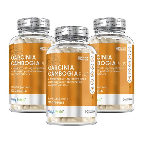 Garcinia Cambogia Plus - Naturligt Vægt, Appetit og Wellness Kosttilskud - 360 Kapsler - 3 Pakker